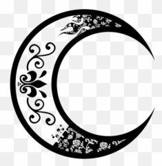 Download Free Png Half Moon Image - Dlpngcom Moon And Tree Tattoo,Crescent Moon Transparent Background