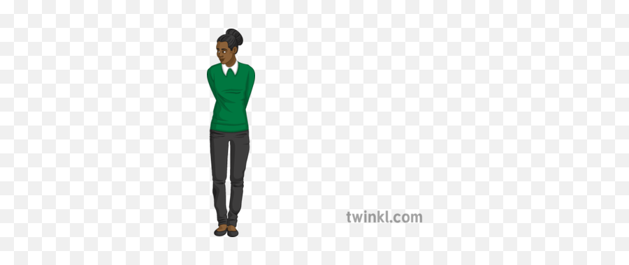 Student Looking Sideways Full Body General People Girl Secondary - Standing Png,People Looking Png