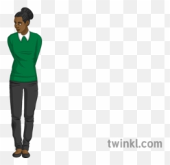 Student Looking Sideways Full Body General People Girl Secondary - Standing png