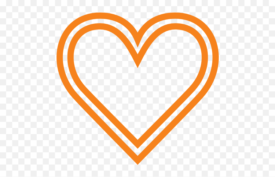 Heart Icon Orange - Heart Icon Orange Png,Heart Icon Png