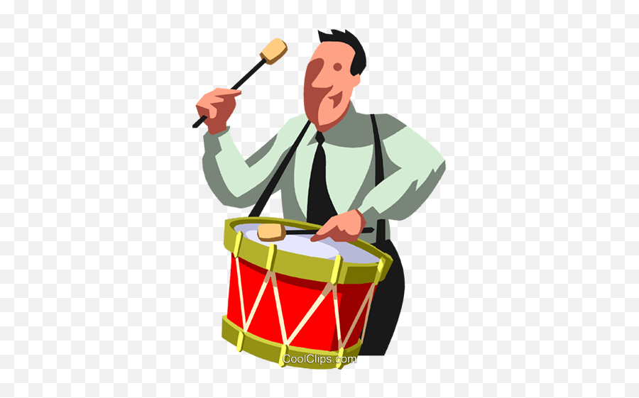 Businessman Beating A Drum Royalty Free Vector Clip Art - Beating Of A Drum Clipart Png,Drum Png