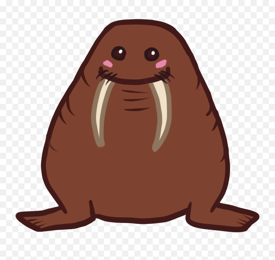 Cute Walrus By Goldsaw - Marine Mammal Png,Walrus Png