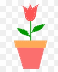 Download This Free Clipart Png Design Of Spring Has - Tulip In Pot Clipart,Spring Clipart Png