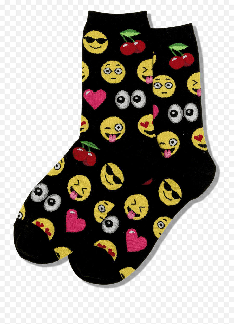 Womens Emoji Crew Socks U2013 Hotsox - Sock Png,Crazy Emoji Png