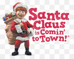 Download Transparent Pink Santa Hat Png - Claus Is Comin To Town Logo