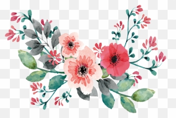 Flower Painted Rose Wedding Vin - Vintage Flowers Png