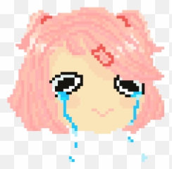 Download Hd Natsuki Sad - Transparent PNG Image Anime Girl Pixel Art