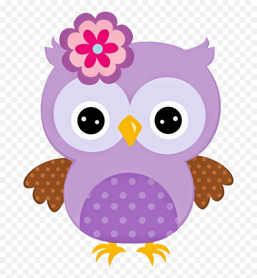 Purple Owl Clipart Transparent Png - Imagenes De Buhos Animados,Imagens Png