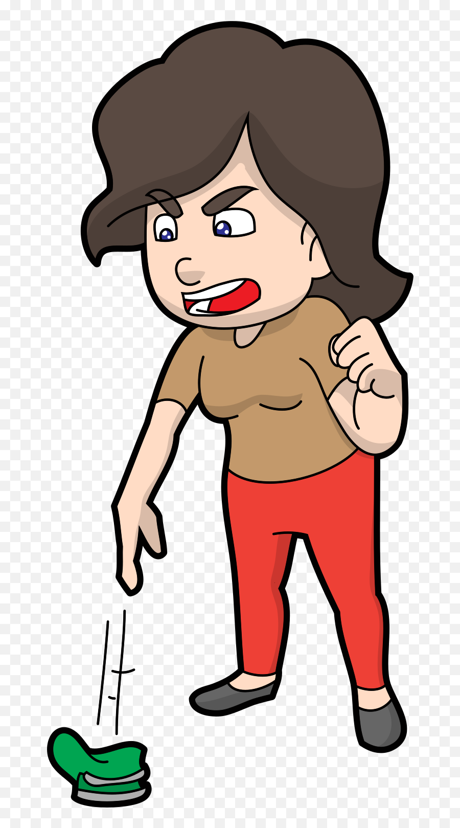 Fileangry Cartoon Woman Throwing Her Wallet - Cartoon Png,Angry Mouth Png