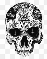 Skull Tattoo Tattooed Edit Sticker By Ariel Vick - Imagenes De Calaveras Para Tatuar Png,Lil Peep Tattoos Png