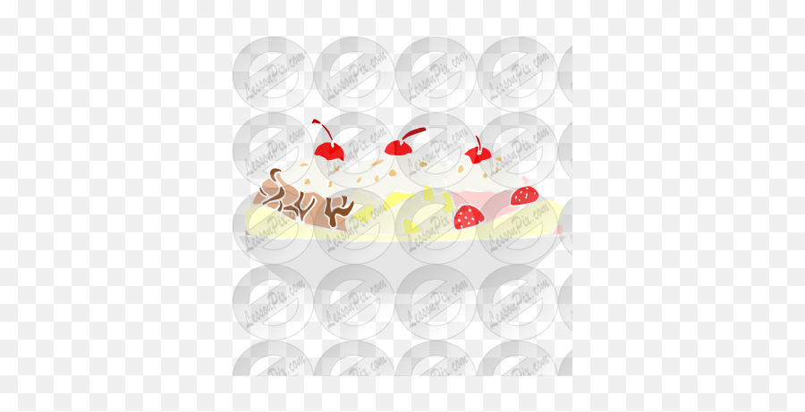 Banana Split Stencil For Classroom Therapy Use - Great Macaroon Png,Banana Split Png