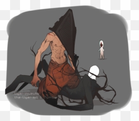 I Kinda Ship It Pyramid Head Creepypasta Cute Slenderman - Slenderman Bl Png,Pyramid Head Png