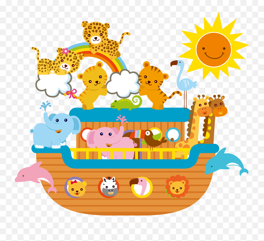 Noah Ark Clipart Two - Cartoon Cute Noahu0027s Ark Transparent Noahs Ark Clipart Png,Ark Png