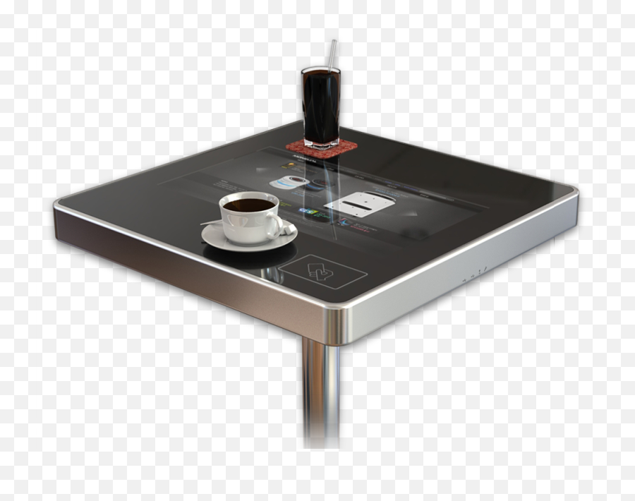Download Caffee Table With - Touch Screen Table Cafe Png Table With Screen Embedded,Cafe Table Png