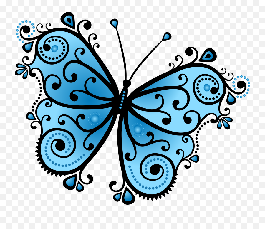 Blue Butterfly Flying - Blue Butterfly Design Png Download Butterfly Designs,Butterfly Flying Png
