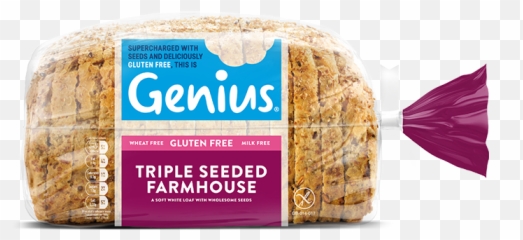 Download Triple Seeded Farmhouse 535g - Genius Gluten Free Genius Spicy Fruit Loaf Png,Bread Slice Png