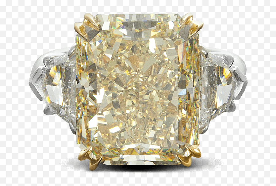 Download Ring Trio Yellow Diamond Three Stone Platinum Gold - Crystal Png,Yellow Diamond Png
