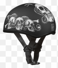 New Skull Motorcycle Helmets 2021 - Creepy Half png
