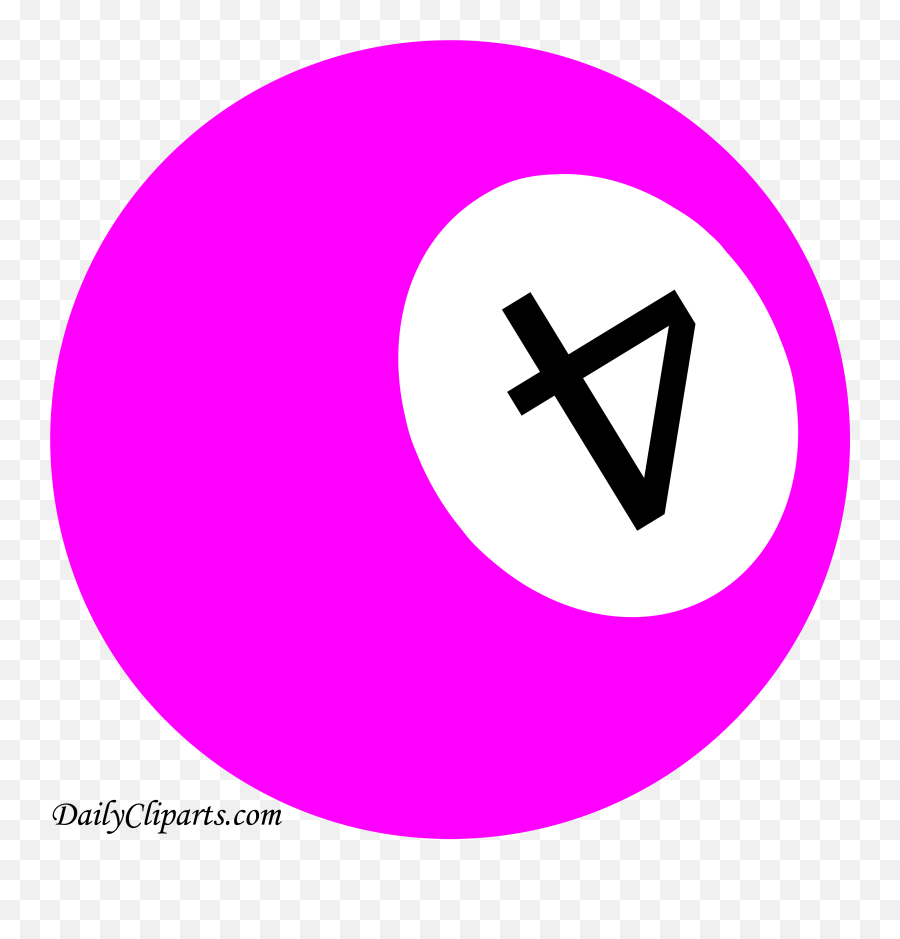 4 Pool Ball Pink Color Clipart Icon - Dot Png,Pink Clip Art Icon