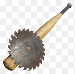 Sawblade Bat - Barbed Wire Baseball Bat With Nails Png,Saw Blade Png