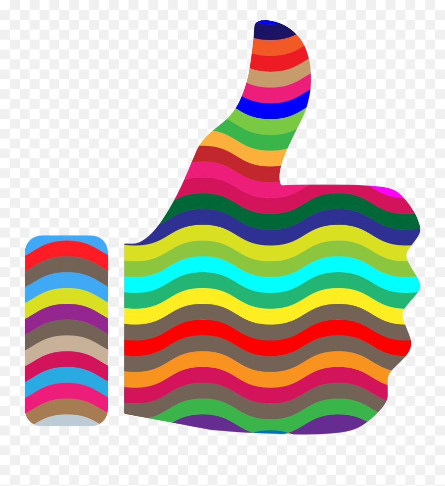 Download Hd This Free Icons Png Design Of Prismatic Thumbs - Rainbow Thumbs Up Transparent,Thumbs Up Transparent