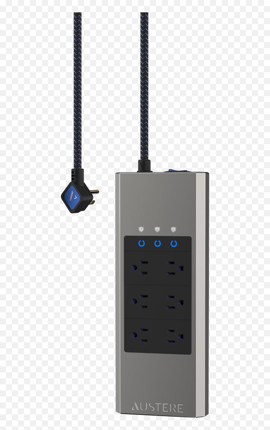 Austere V Series Power 6 - Outlet With Omniport Usb Austere Surge Protector Png,Usb Icon Disappears Windows 10