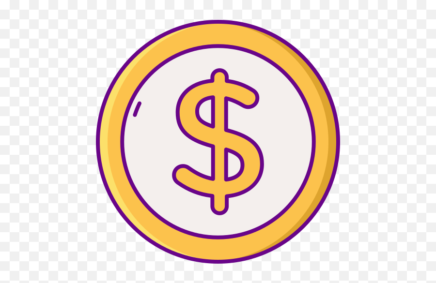 Dollar Coin - Free Business Icons Language Png,Dollar Icon Transparent Background