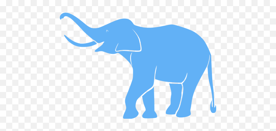 Tropical Blue Elephant 6 Icon - Free Tropical Blue Animal Icons Elephant Vector Png,Elephant Tusk Icon