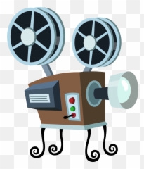 See Here Movie Clipart Black And White Images Download - Projector Transparent png