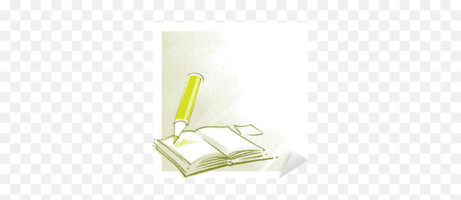 Sticker Open Book Icon With A Pencil Stylized Simplified - Document Png,Open Book Icon