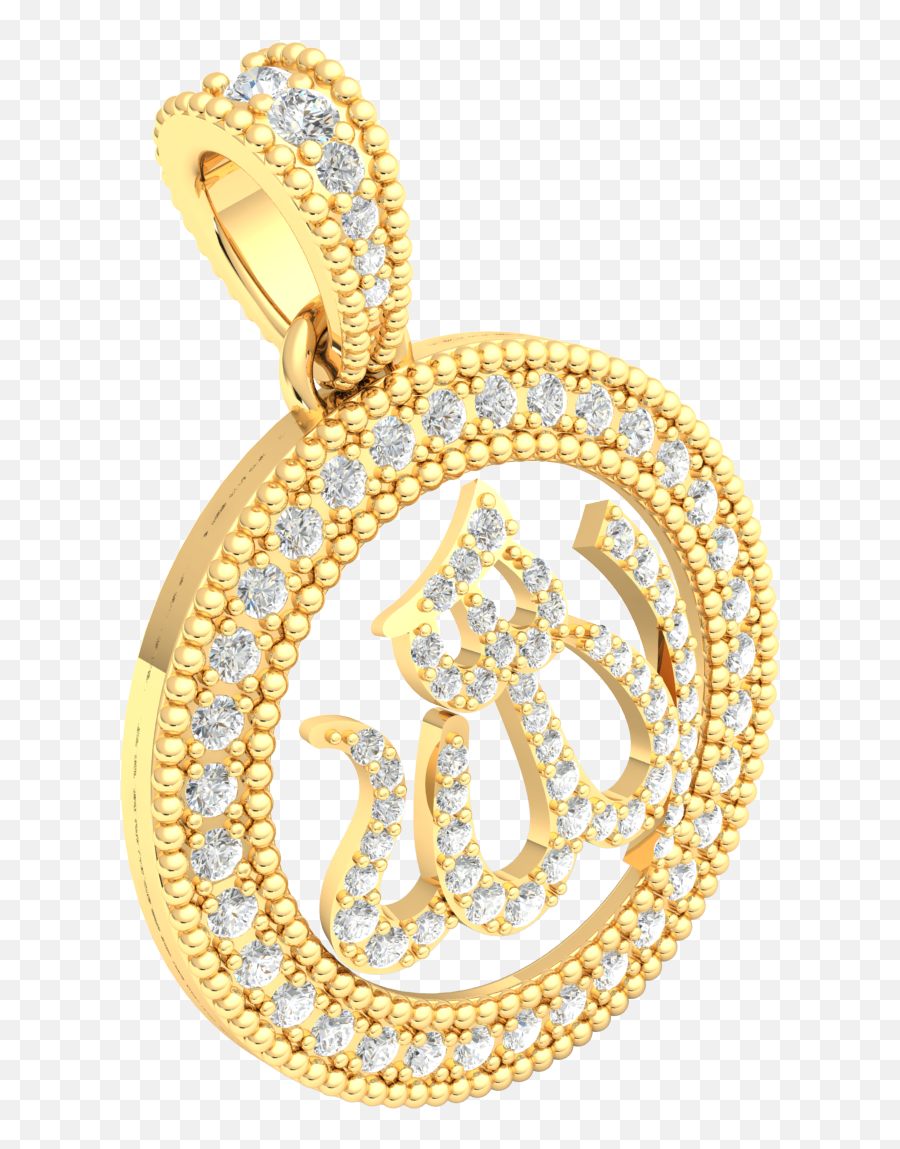 18k Gold Pendant For Ladies Circle Religious Bead 07 Ct - Solid Png,Religious Icon Necklace