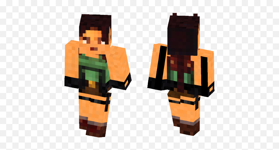 Download Tomb Raider Lara Croft Fmv Minecraft Skin For - Frisk Minecraft Skins Undertale Png,Lara Croft Transparent