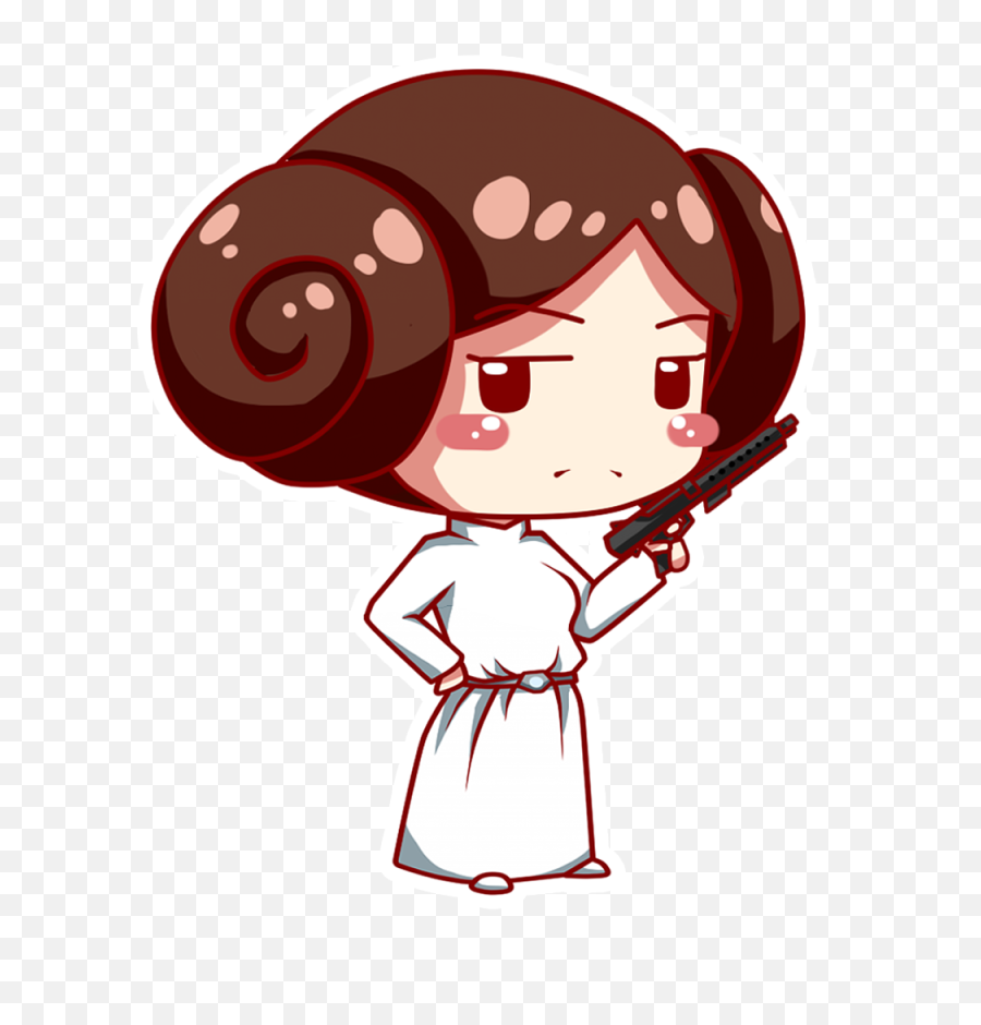Download 15 Cartoon Princess Leia Png - Star Wars Chibi Leia,Leia Png