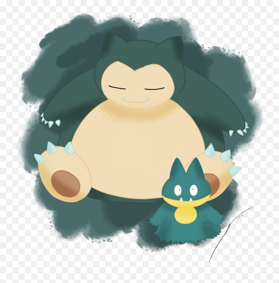 Snorlax And Munchlax - Cartoon Png,Snorlax Png