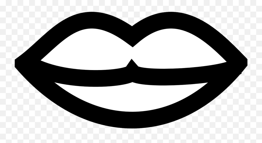 Lipskisskissinglinemouth - Free Image From Needpixcom Gambar Bibir Kartun Hitam Putih Png,Lipstick Kiss Transparent Background
