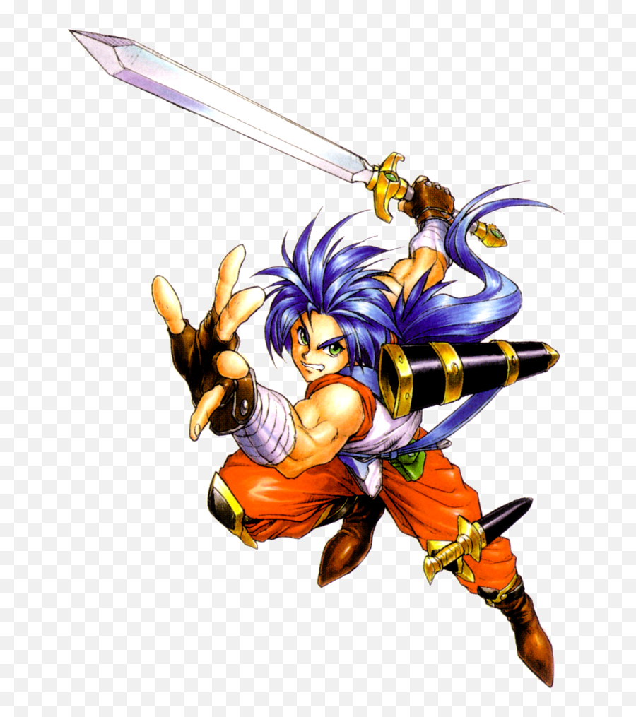 Ryu Breath Of Fire Ii Clipart - Breath Of Fire 2 Ryu Png,Anime Fire Png