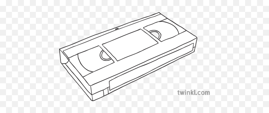 Video Tape Old Object Past Ks1 Bw Rgb Illustration - Twinkl Line Art Png,Video Tape Png