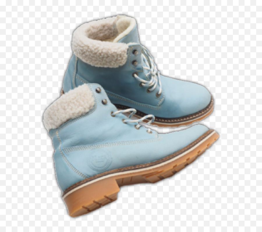 Boots Blue Fuzzy Timbs Freetoedit - Niche Meme Shoes Png,Transparent Timbs