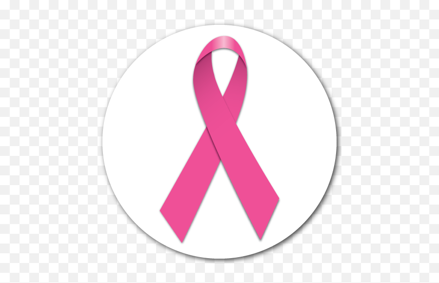 1 Pink Ribbon Circle Stickers - Breast Cancer Awareness Logo Circle Png,Breast Cancer Awareness Png