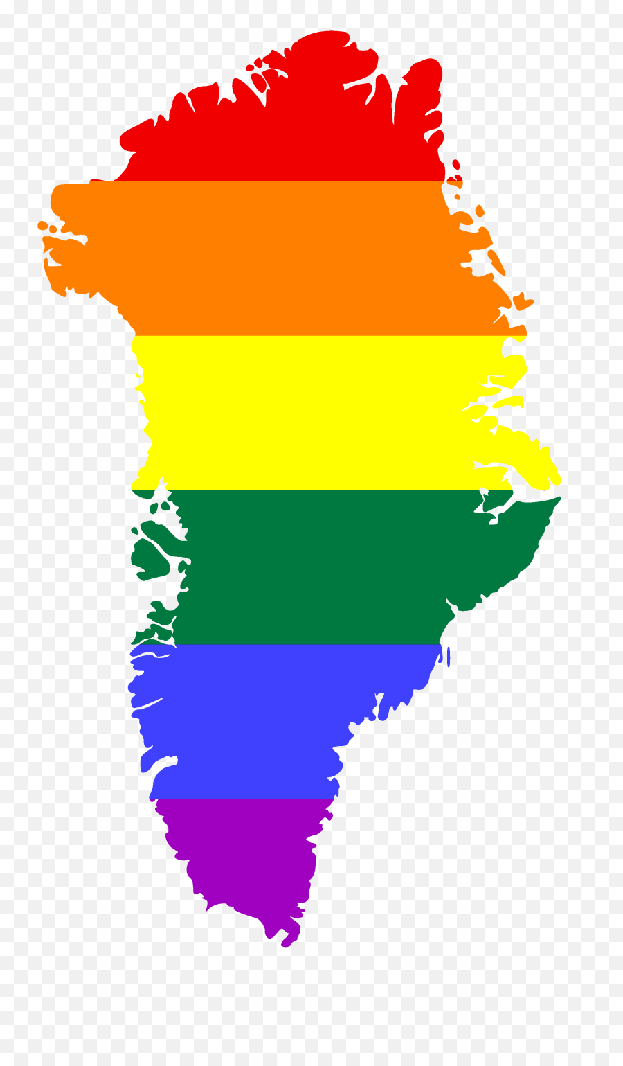 Lgbt Flag Map Of Greenland - Greenland Png,Gay Flag Png