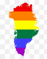 Lgbt Flag Map Of Greenland - Png