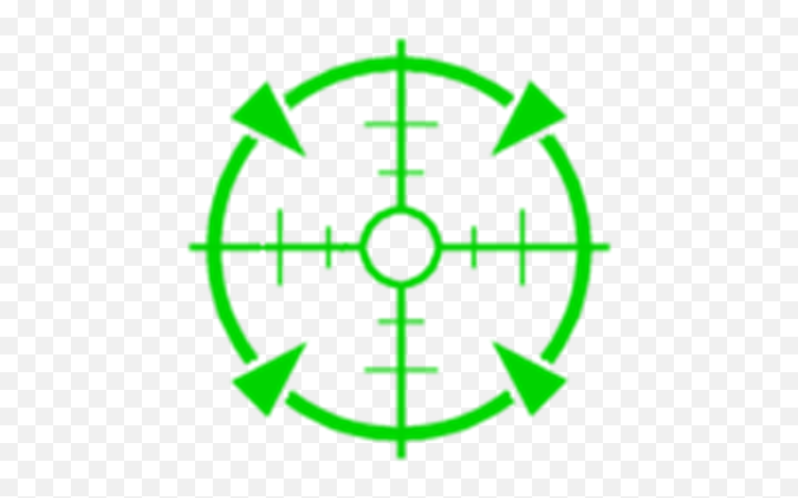 Green Crosshair - Vector Graphics Png,Crosshairs Png