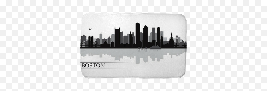 Boston City Skyline Silhouette - Silhouette Boston City Skyline Png,Boston Skyline Silhouette Png