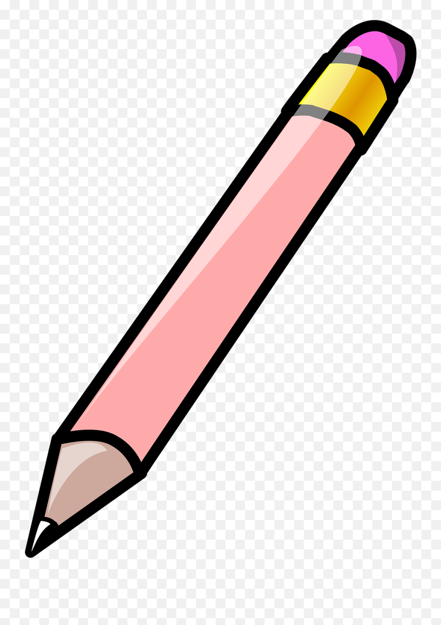 Pink Pencil Clipart Transparent Cartoon - Jingfm Orange Pencil Clipart Png,Pencil Clipart Transparent