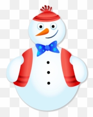 Upbeat Snow Man Christmas Cartoons Free Cartoon Png