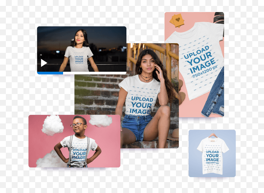 T - Shirt Mockups Mockup Generator Placeit Girl Png,Blank Tshirt Png