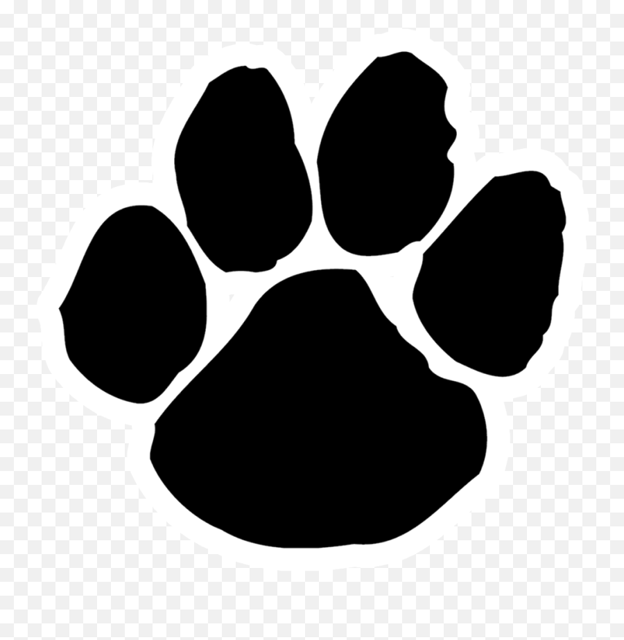 Tiger Paw Print Clipart Png Download - Panther Paw Png,White Paw Print Png