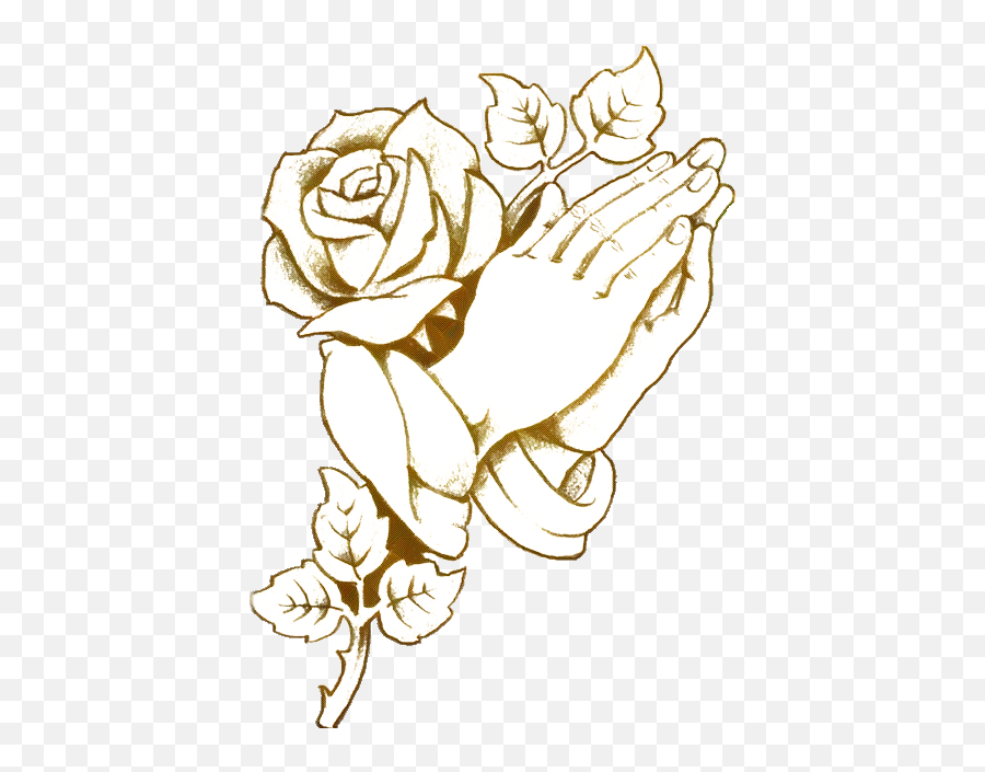 Download Report Abuse - Praying Hands With Rose Full Size Praying Hands With Rose Png,Praying Hands Png