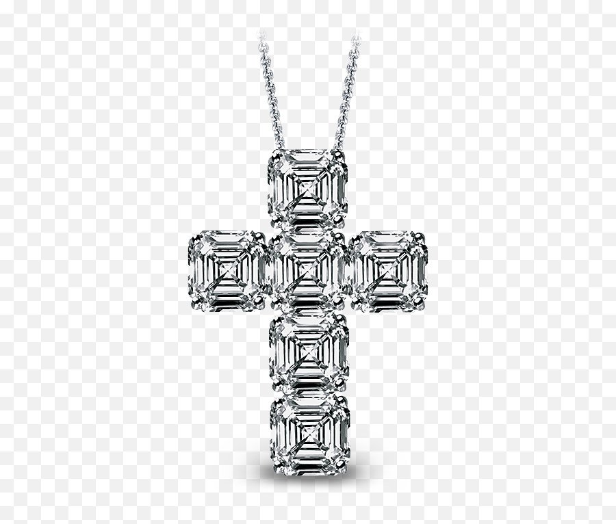 Asscher Cut Diamond Cross Pendant Jacob U0026 Co Timepieces - Asscher Cut Diamond Cross Pendant Png,Cross Necklace Png