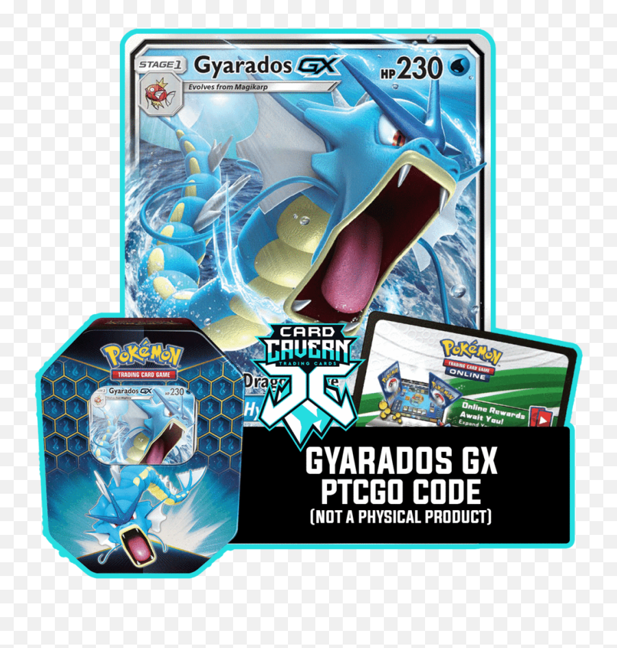 Hidden Fates Tin Gyarados Gx - Ptcgo Code Galar Tin Ptcgo Code Png,Gyarados Png